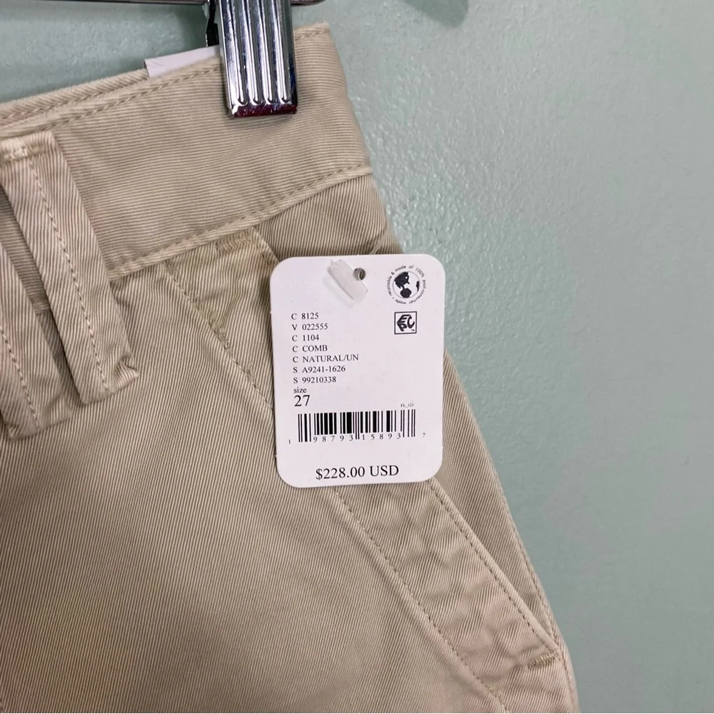 Agolde Kiva Short In‎ Comb Eggshell Cream Size 27